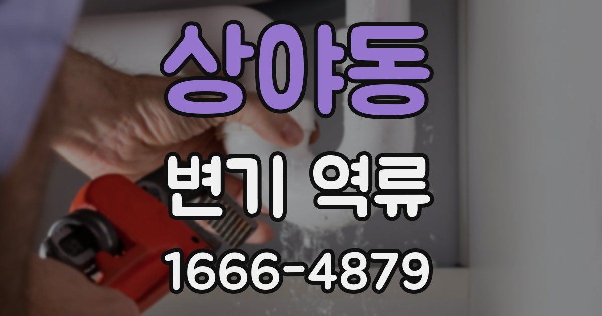 상야동 변기 역류