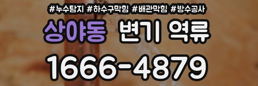 상야동 변기 역류