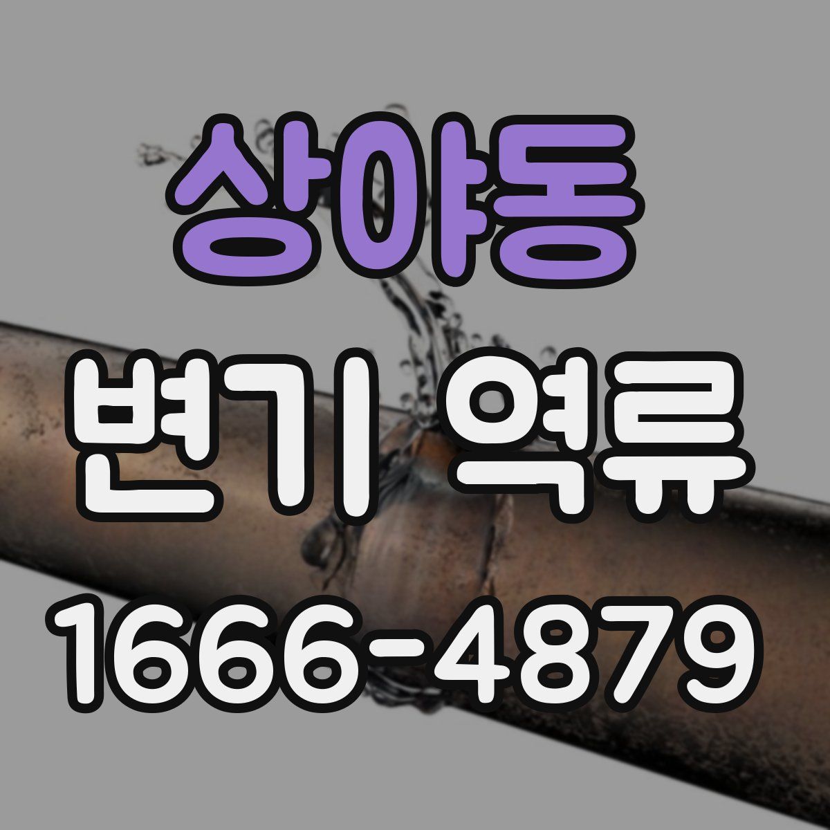 상야동 변기 역류