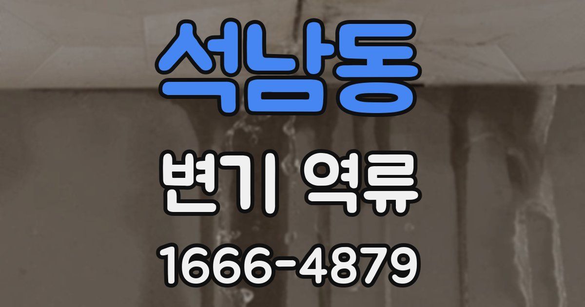 석남동 변기 역류