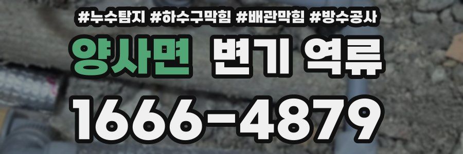 양사면 변기 역류