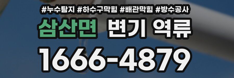 삼산면 변기 역류