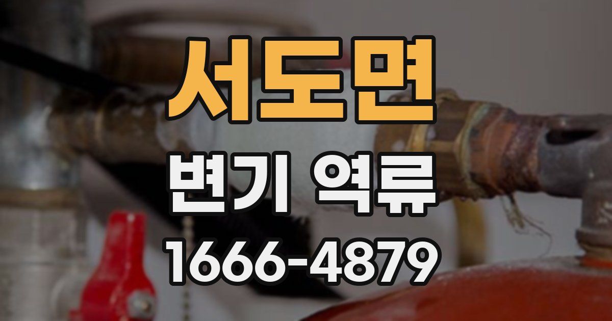서도면 변기 역류