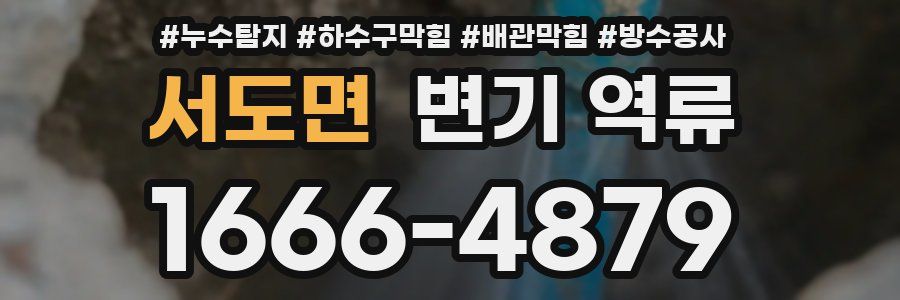 서도면 변기 역류