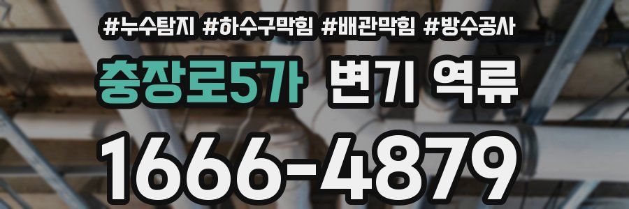 충장로5가 변기 역류