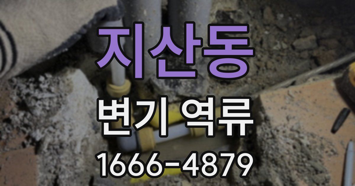 지산동 변기 역류
