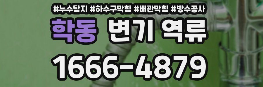 학동 변기 역류