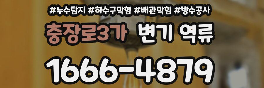충장로3가 변기 역류