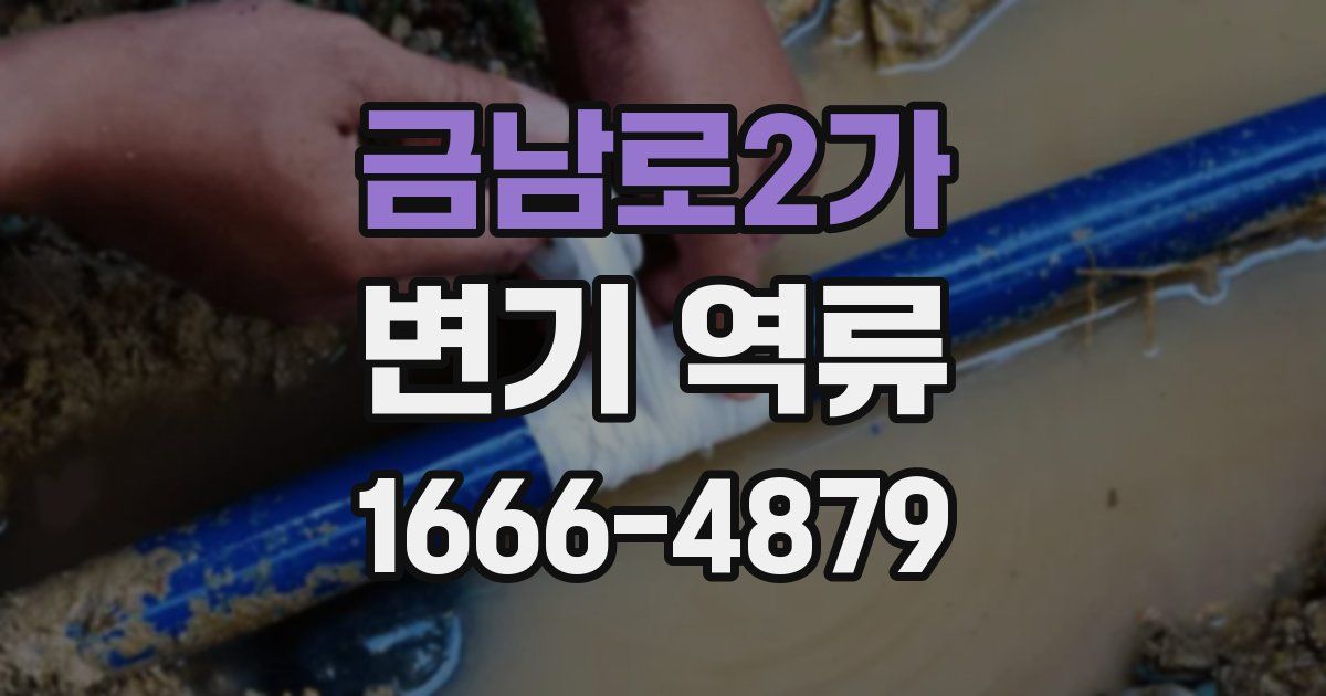 금남로2가 변기 역류