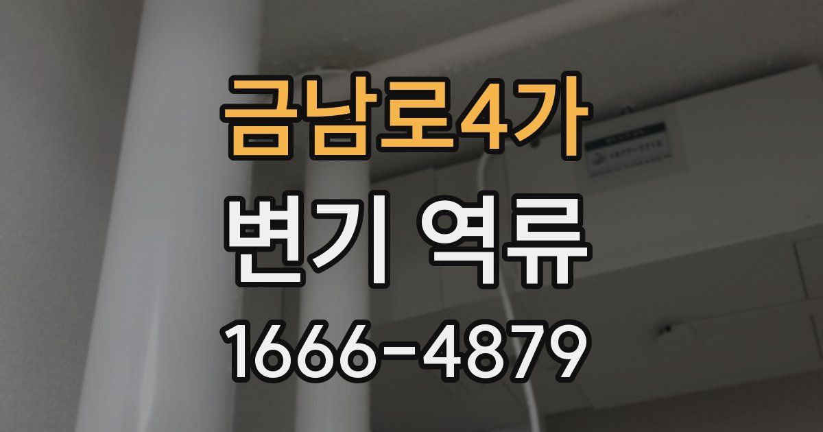 금남로4가 변기 역류