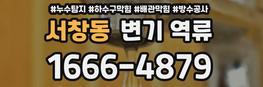 서창동 변기 역류