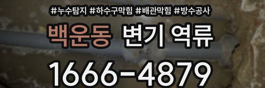 백운동 변기 역류