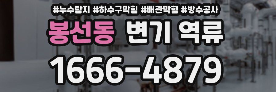 봉선동 변기 역류