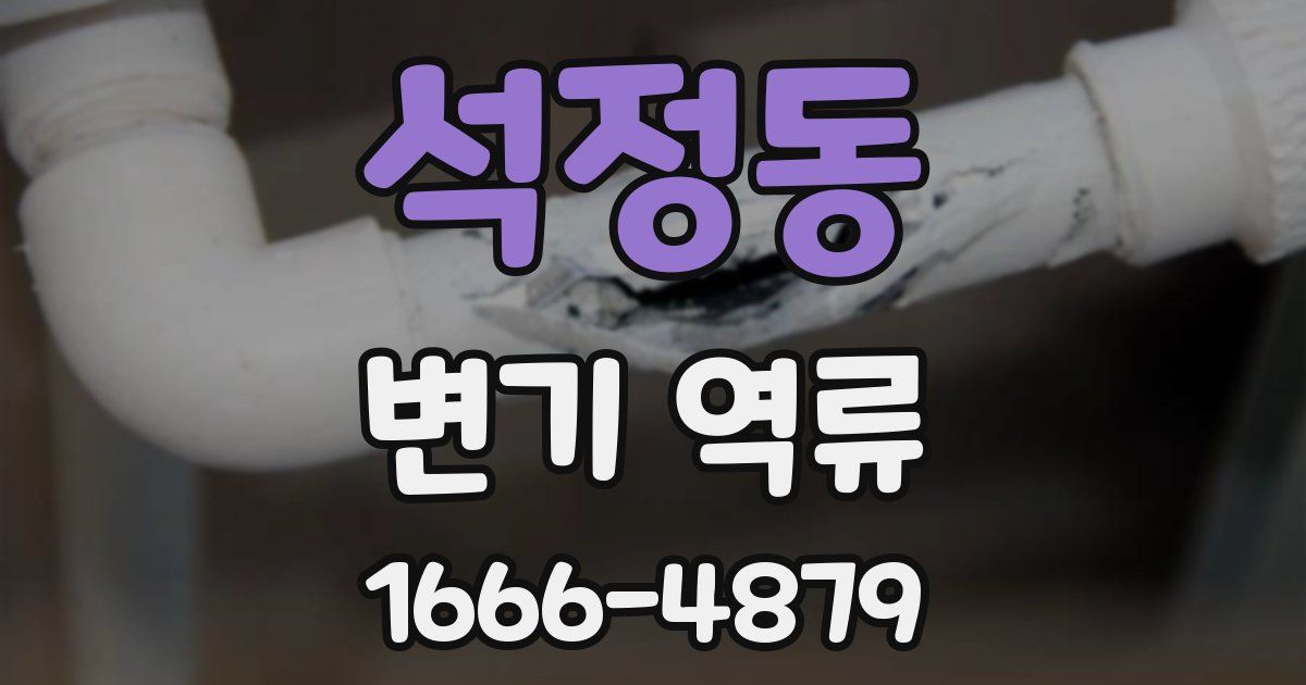 석정동 변기 역류
