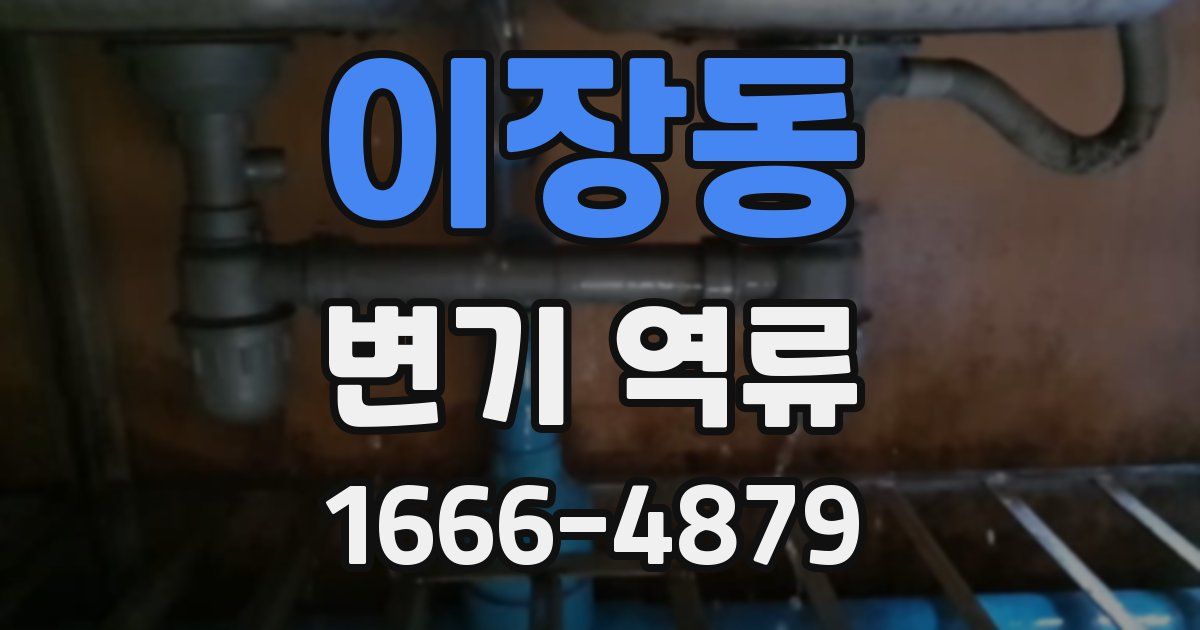 이장동 변기 역류