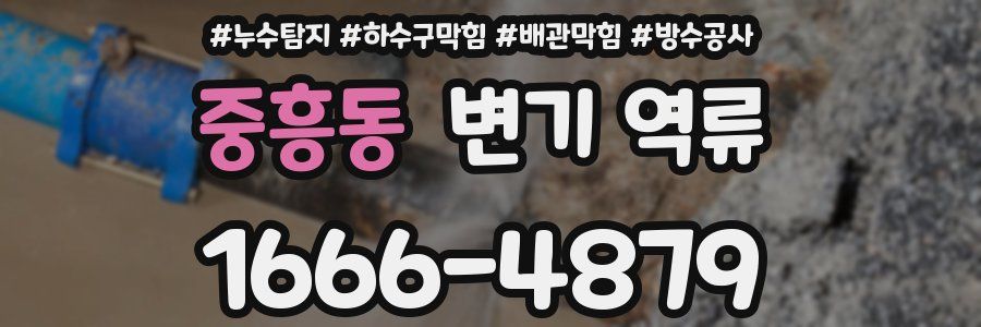 중흥동 변기 역류
