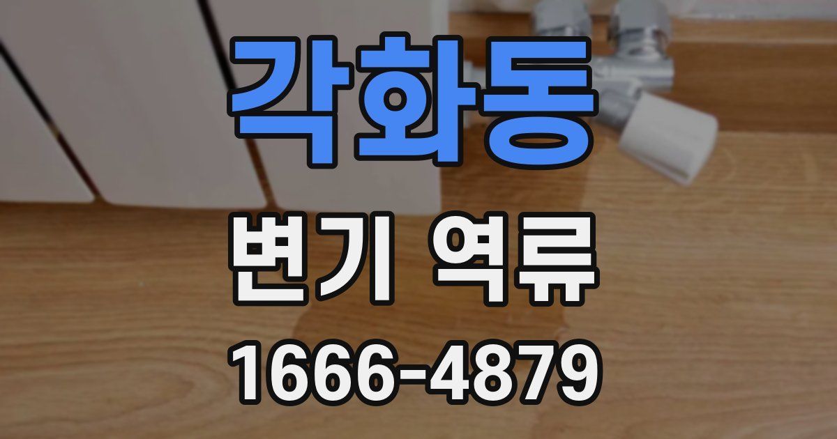 각화동 변기 역류