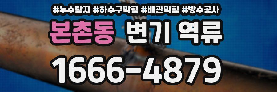 본촌동 변기 역류