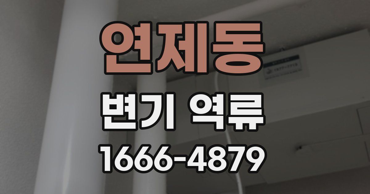 연제동 변기 역류