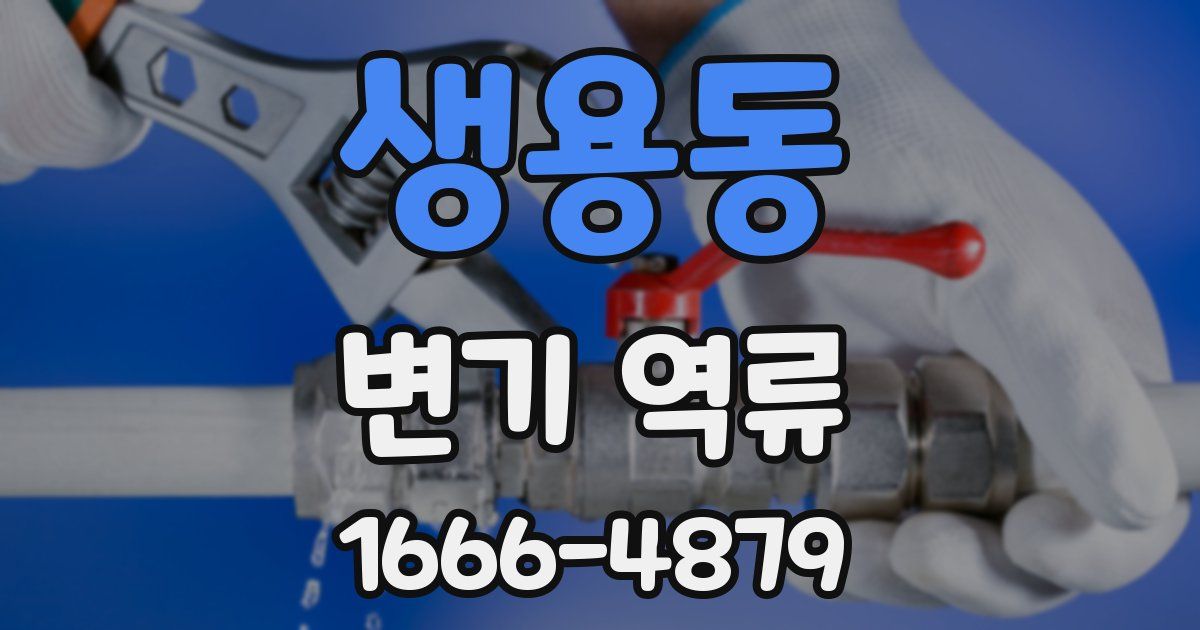 생용동 변기 역류
