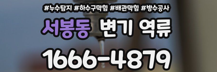 서봉동 변기 역류