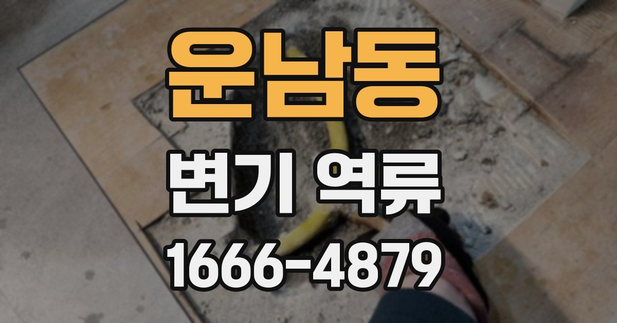 운남동 변기 역류