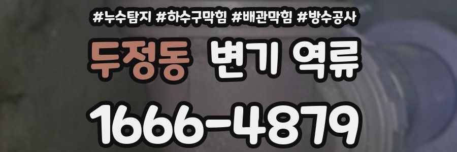 두정동 변기 역류