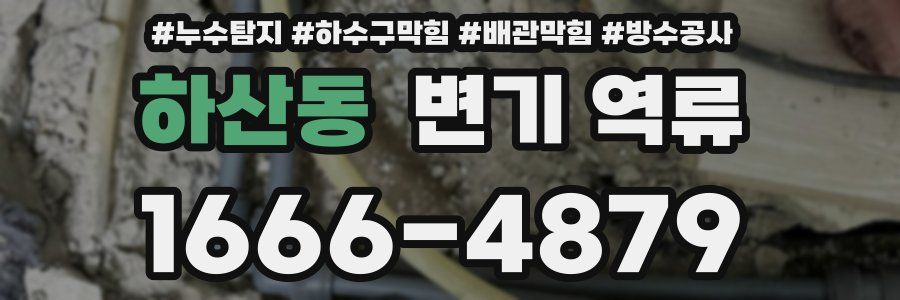 하산동 변기 역류