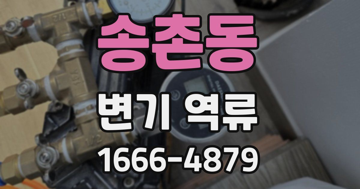 송촌동 변기 역류