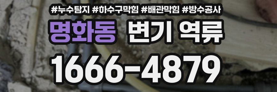 명화동 변기 역류
