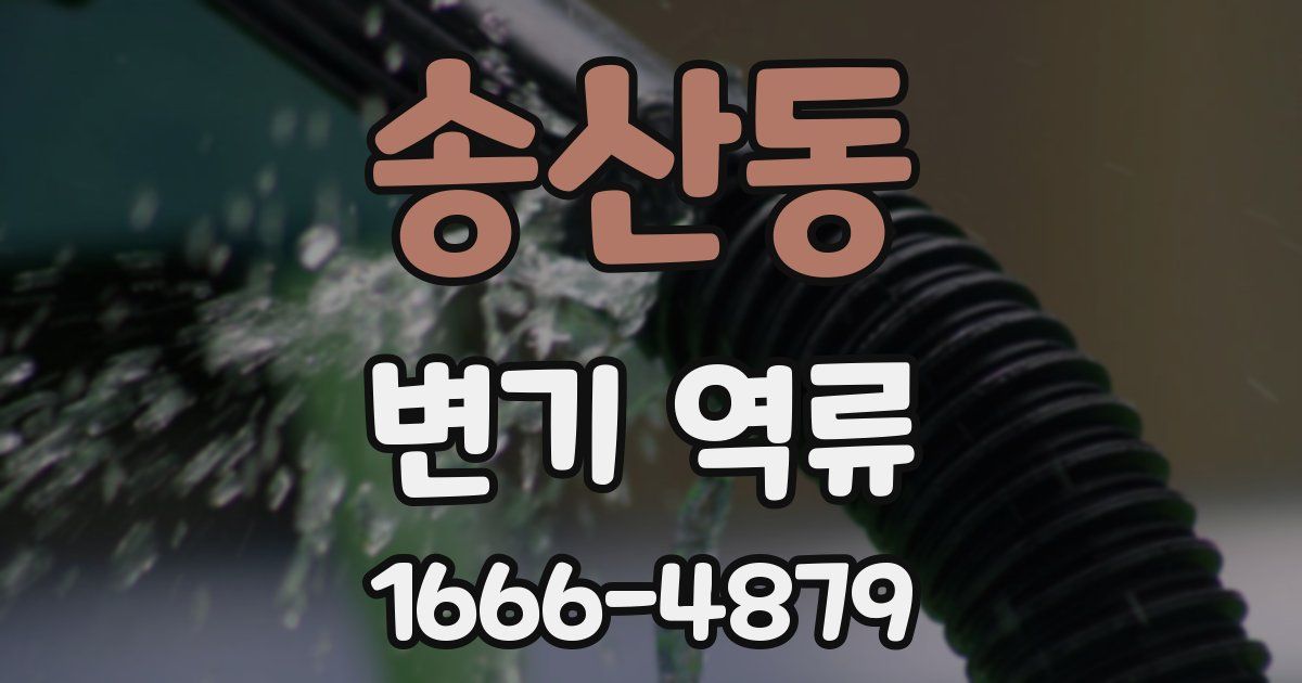 송산동 변기 역류