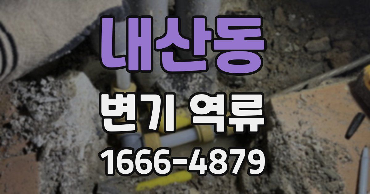 내산동 변기 역류