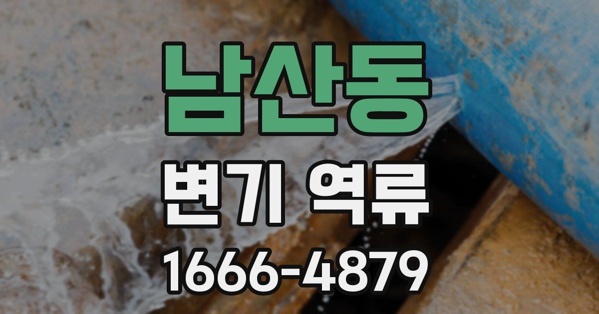남산동 변기 역류