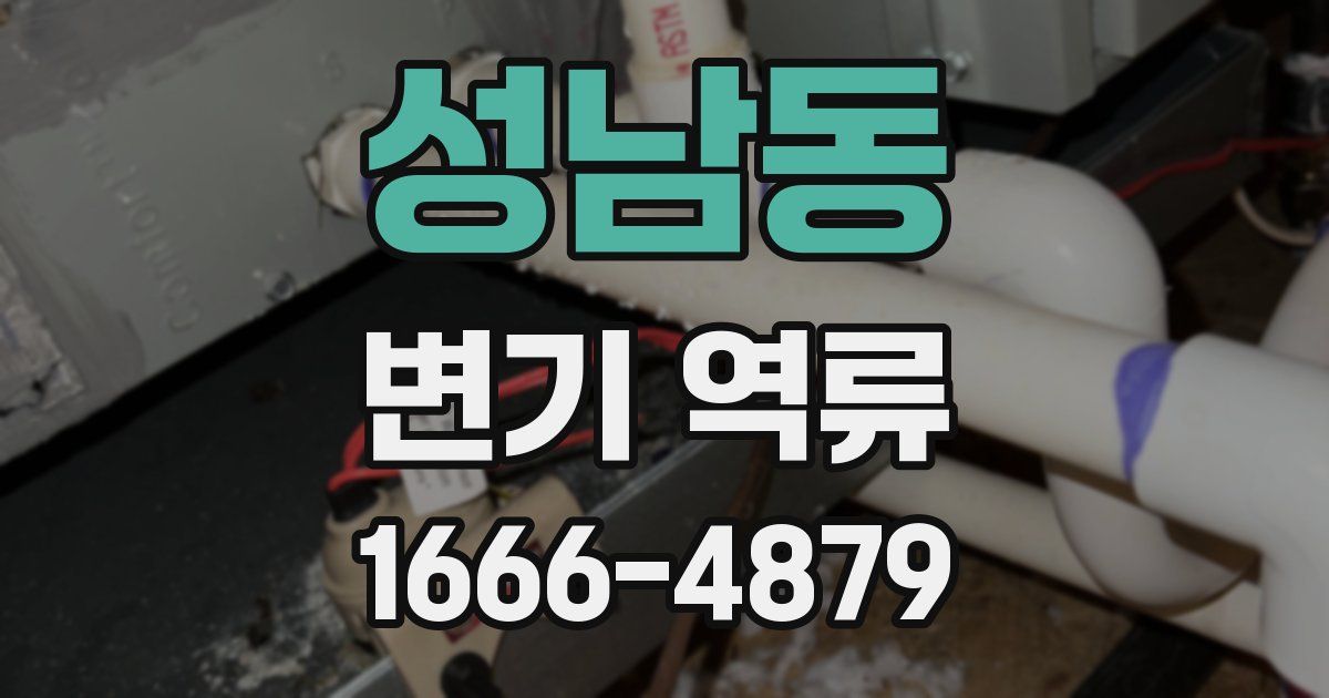 성남동 변기 역류