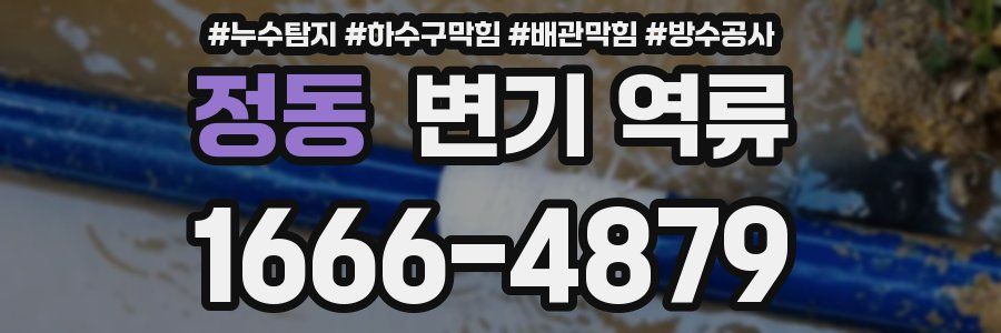 정동 변기 역류