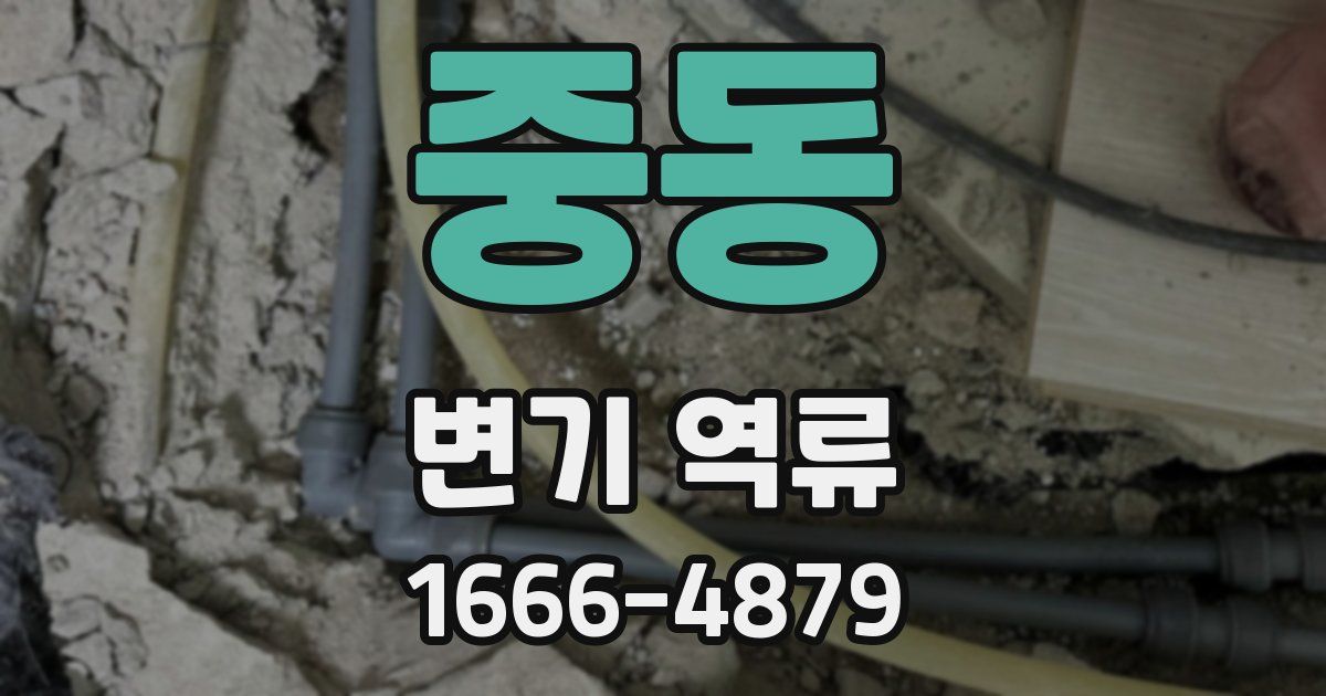 중동 변기 역류