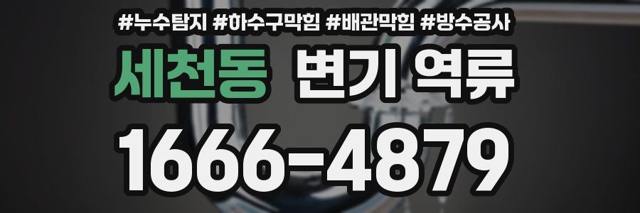 세천동 변기 역류