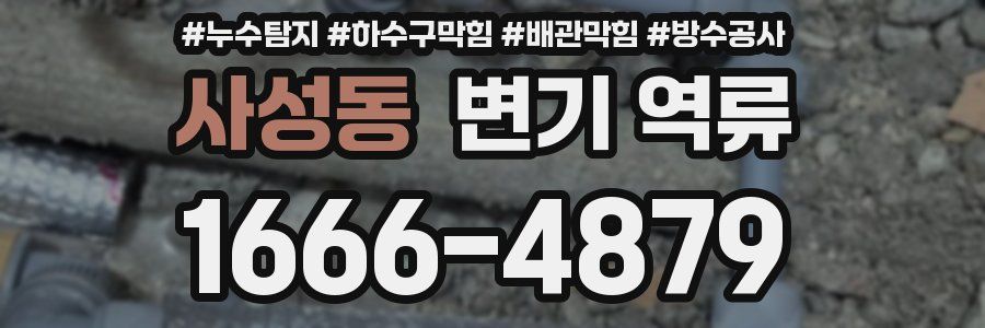 사성동 변기 역류