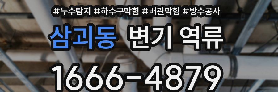 삼괴동 변기 역류