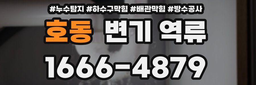 호동 변기 역류