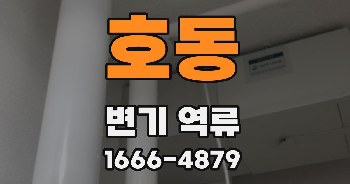 호동 변기 역류