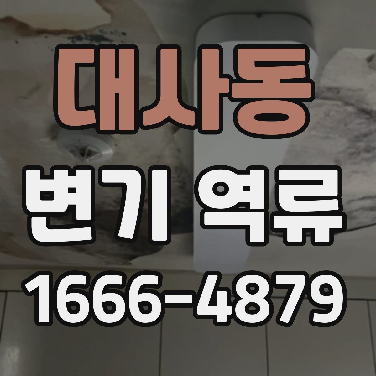 대사동 변기 역류 오염수 유입을 의심해야 하는 상황