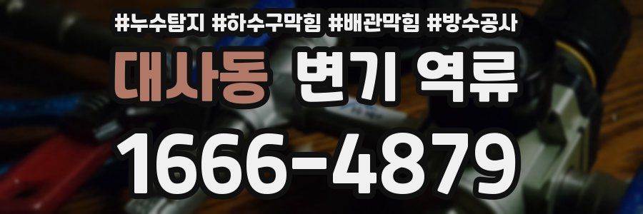 대사동 변기 역류