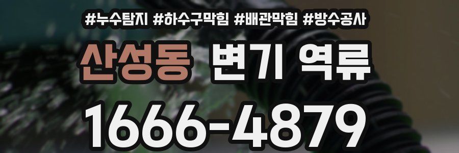 산성동 변기 역류