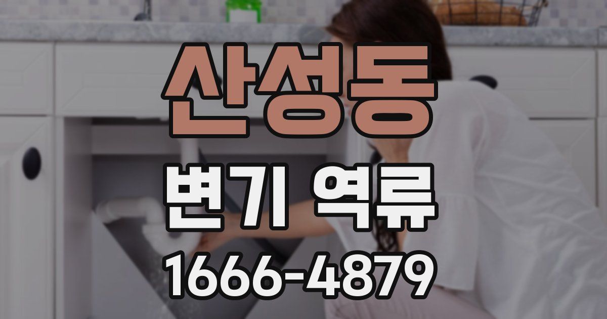산성동 변기 역류