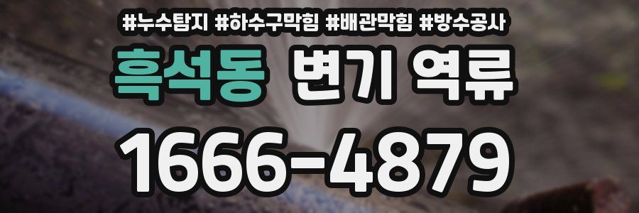 흑석동 변기 역류