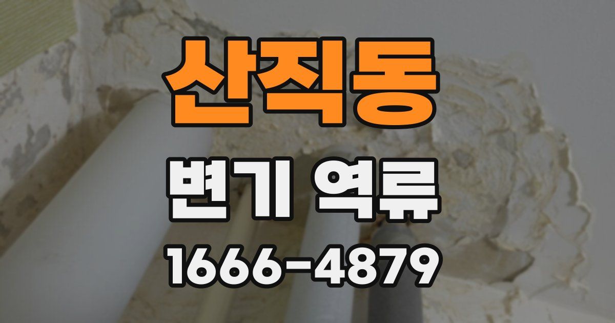 산직동 변기 역류