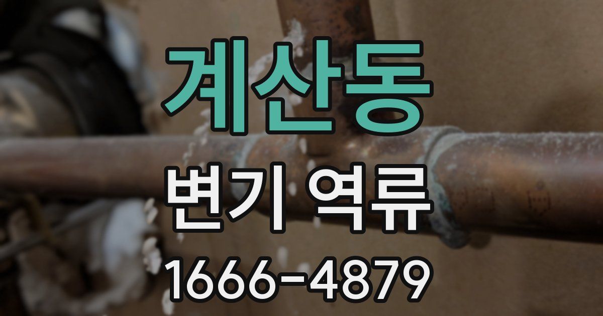 계산동 변기 역류