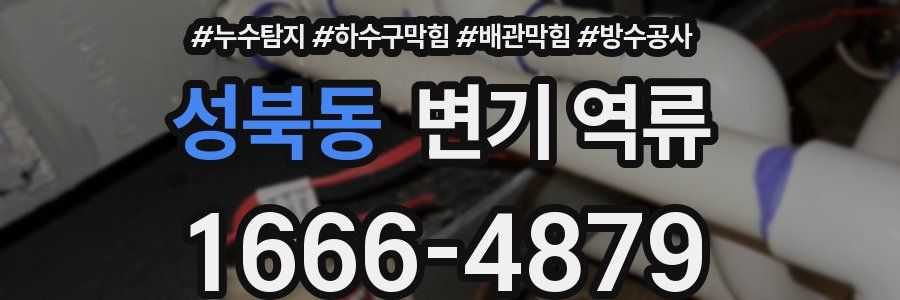 성북동 변기 역류
