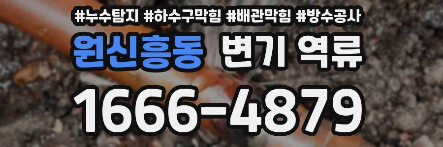 원신흥동 변기 역류